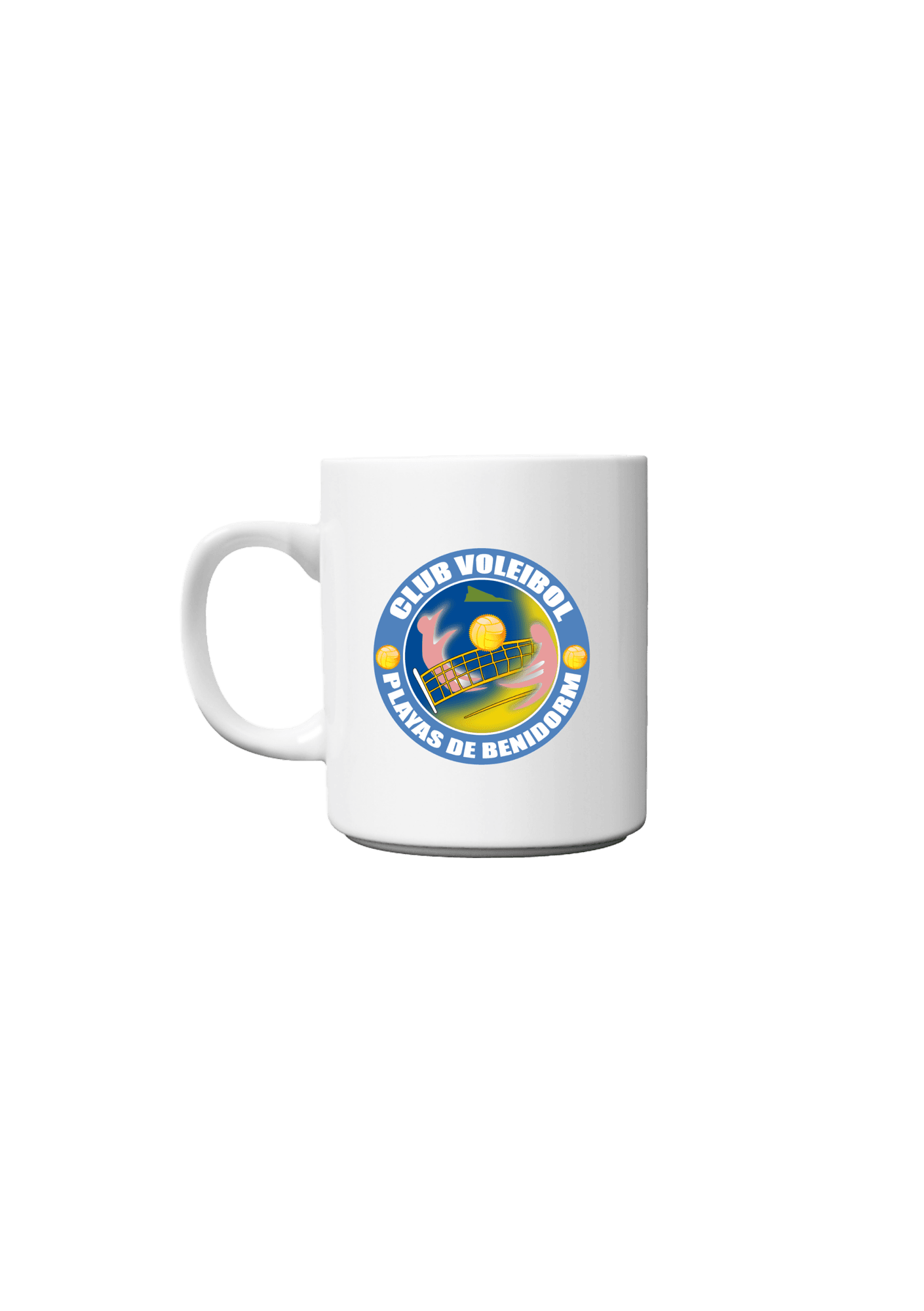 Taza de cerámica 350ML 031 Club Voleibol Playas de Benidorm - CVPB31-LOGOREDONDO-TAZA300ML