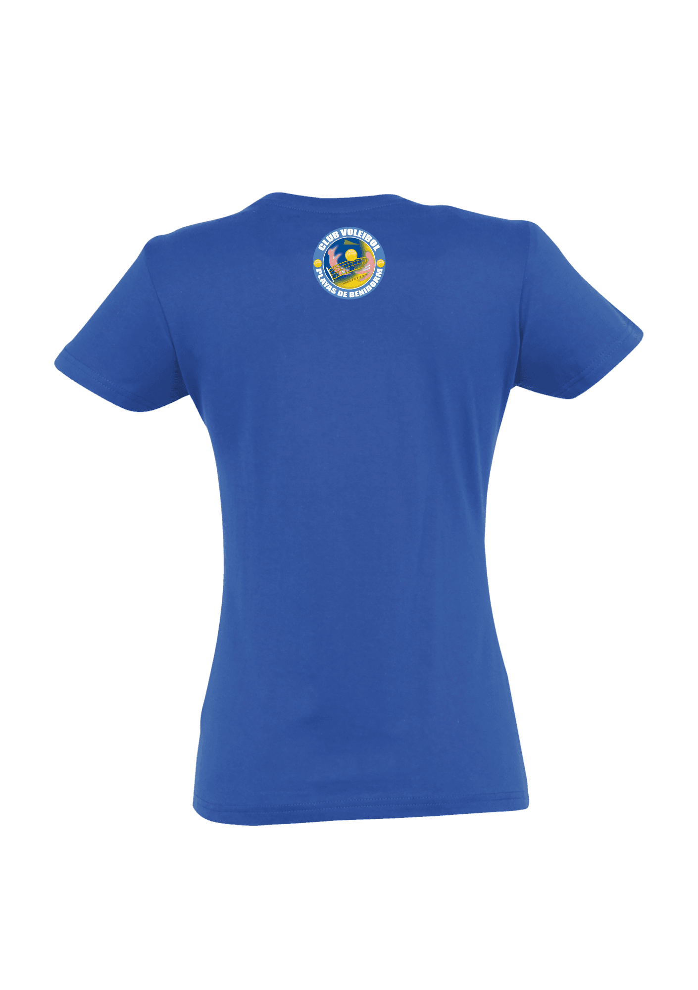 Camiseta azul real para MUJER 190g 045 Club Voleibol Playas de Benidorm - CVPB45-IMPERIALWBLEUROYALDOS