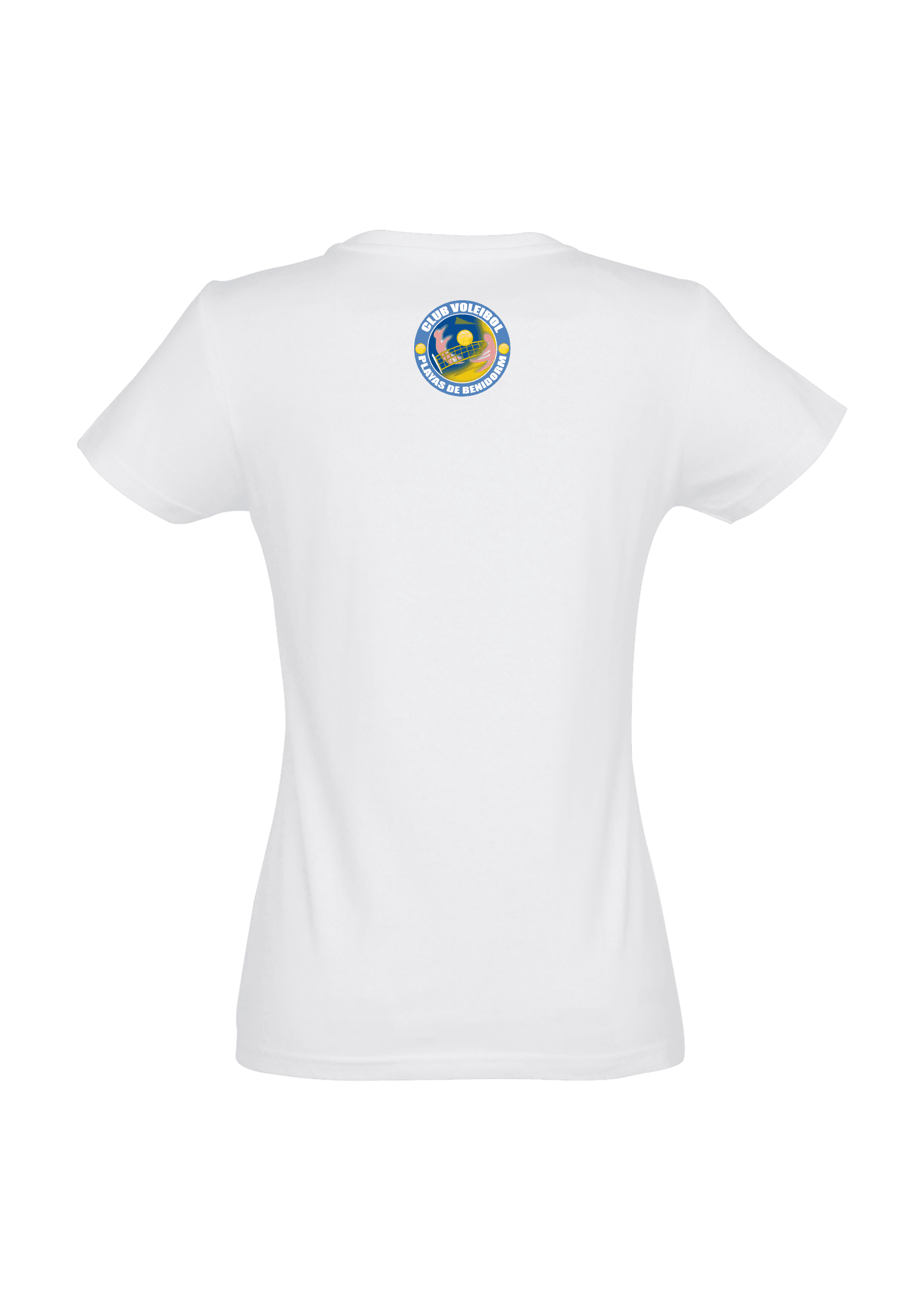 Camiseta blanco para MUJER 190g 046 Club Voleibol Playas de Benidorm - CVPB46-LOGO-LOVE-VOLLEYBALL-DOS