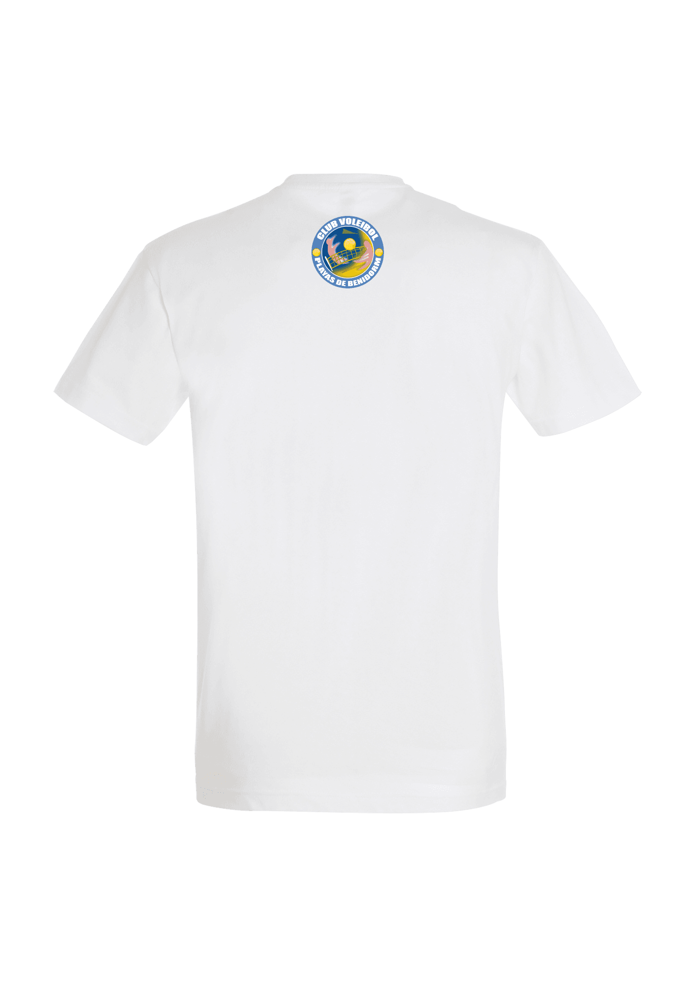 Camiseta blanco para hombre 190g 050 Club Voleibol Playas de Benidorm - CVPB50-CAMISETA-BLANCO-DOS