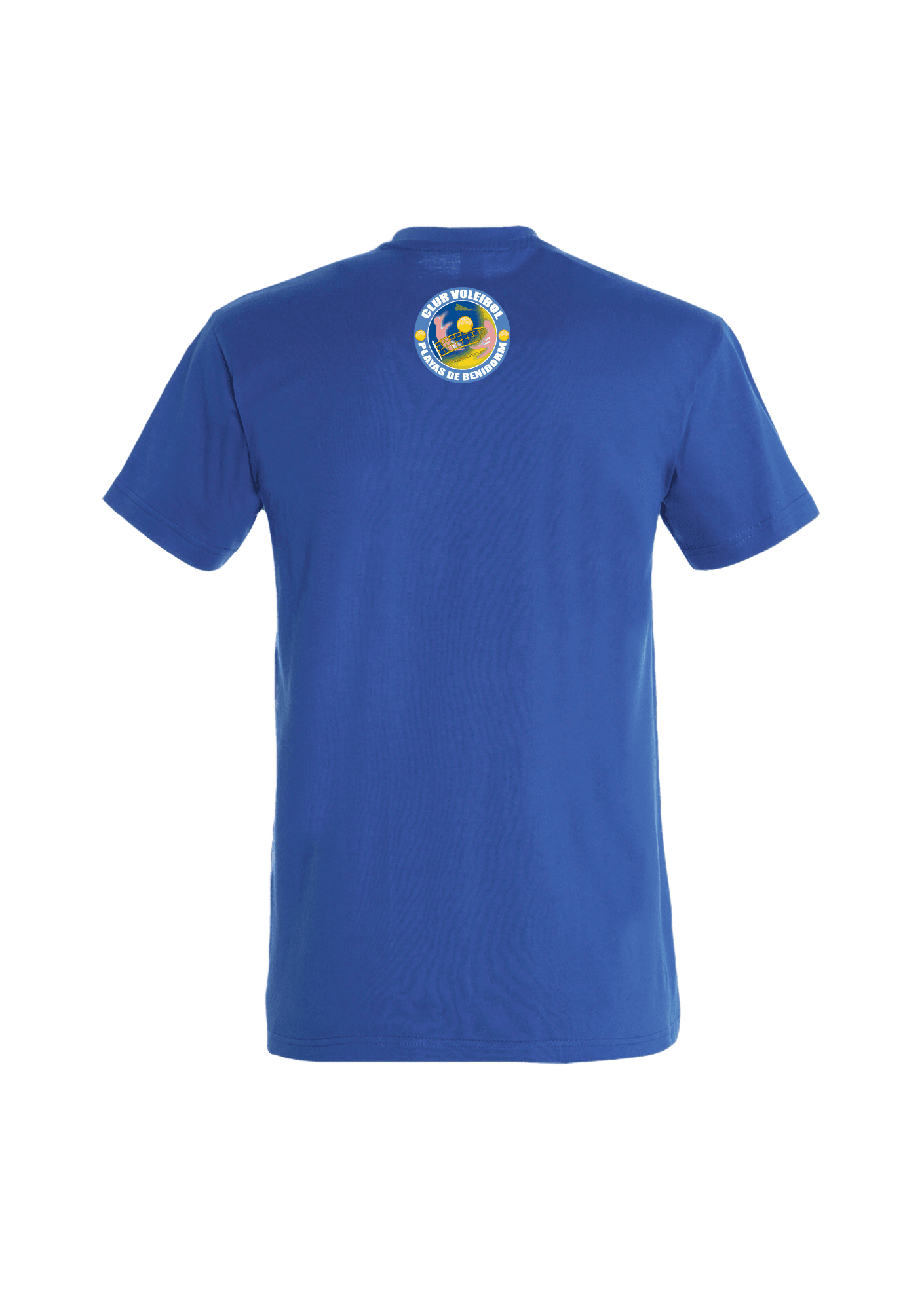 Camiseta azul real para hombre 190g 051 Club Voleibol Playas de Benidorm - CVPB51-CAMISETA-AZUL-DOS